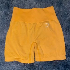Gymshark yellow vital seamless shorts 2.0